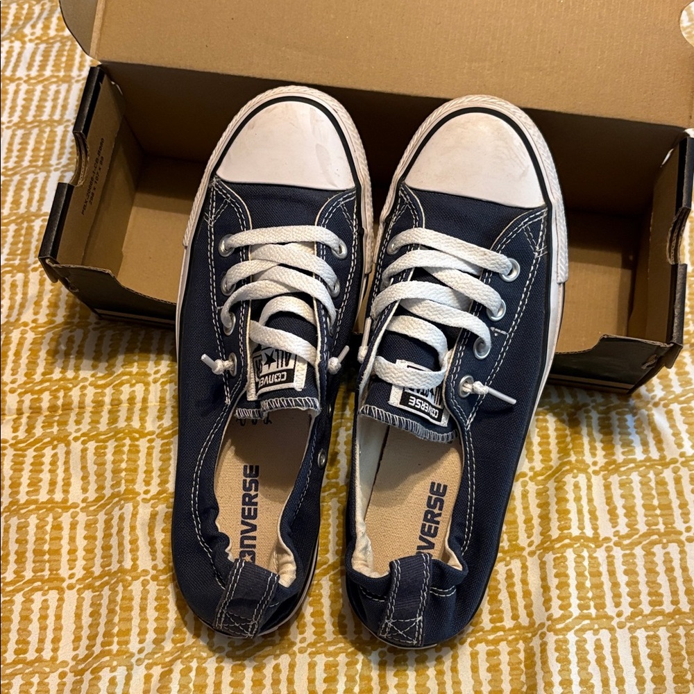 Converse Navy Blue Shoreline Canvas Sneakers
